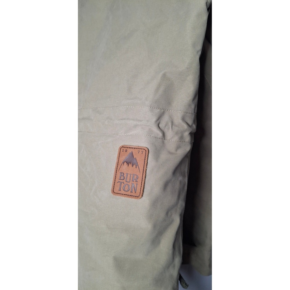 Burton Prowess DryRide Snowboard Jacket Women Khaki/Green/Tan Sherpa Hooded Coat - Picture 7 of 16